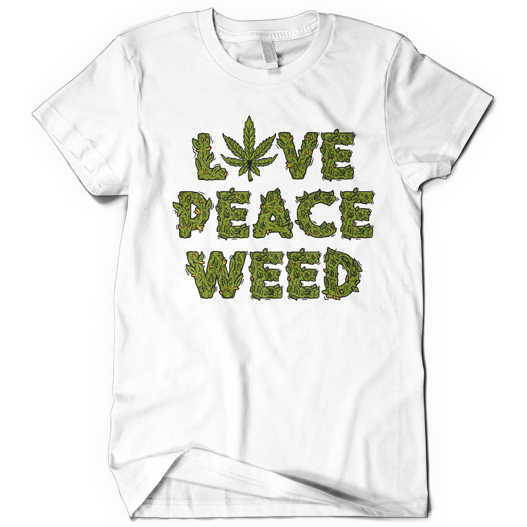 Love Peace Weed Man mature T-Shirt