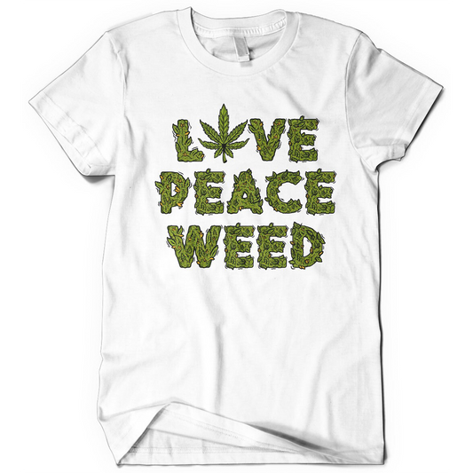 Love Peace Weed Man mature T-Shirt