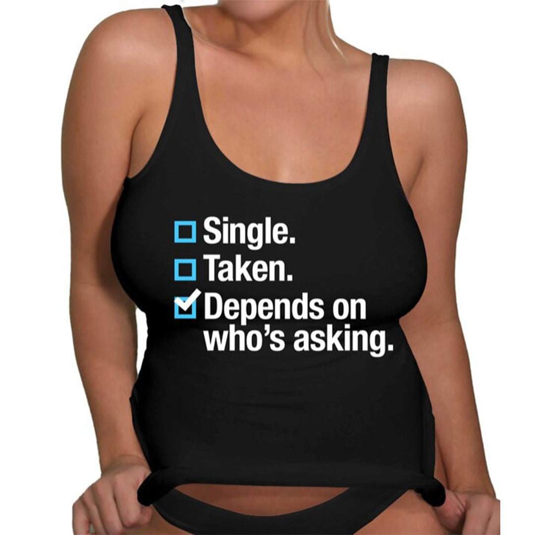 Single Taken Women's Sexy Swinger Tank Top