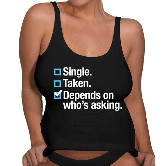 Single Taken Women's Sexy Swinger Tank Top