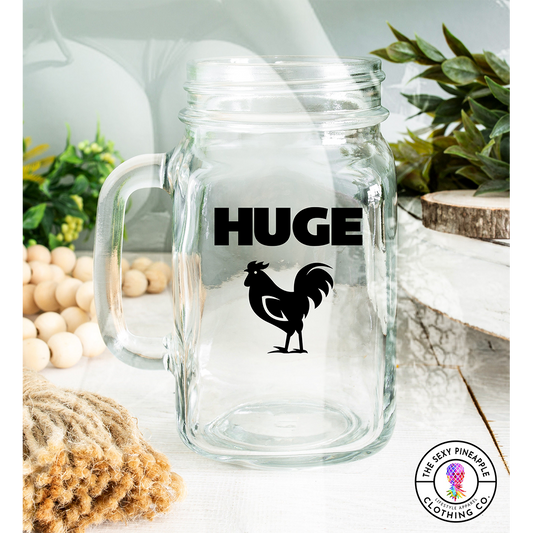 Huge Rooster mature mason jar