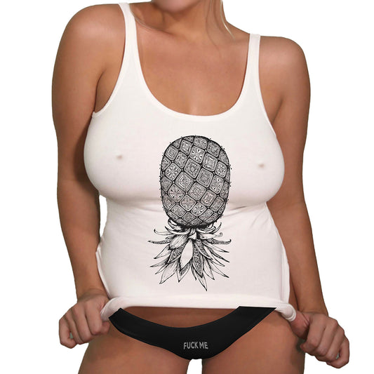 Upside Down Pineapple Swingers Apparel Tank Top