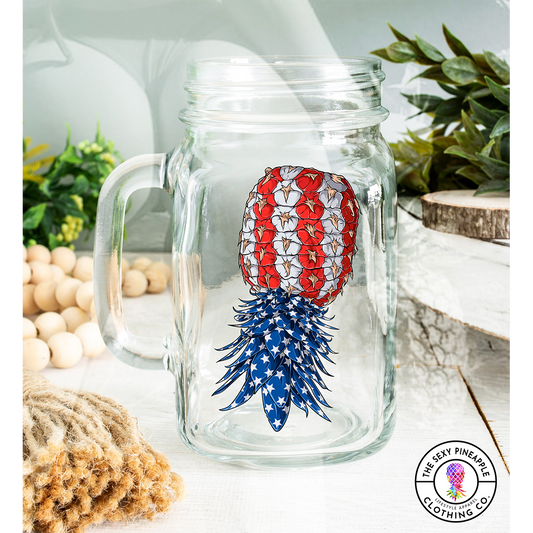 America Pineapples mature mason jar