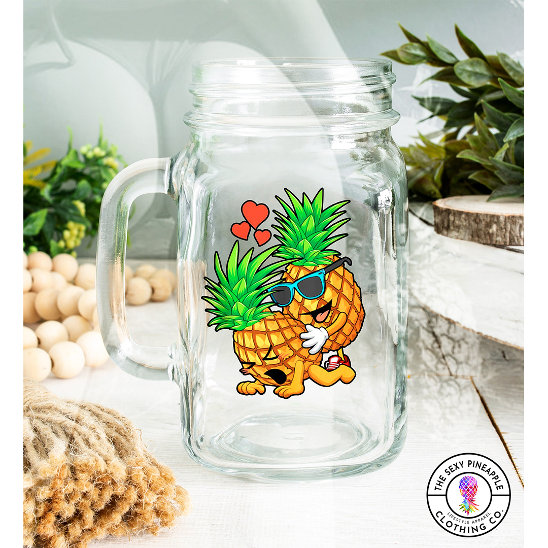 Banging Pineapples mature mason jar