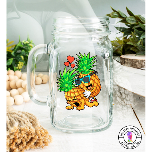 Banging Pineapples mature mason jar