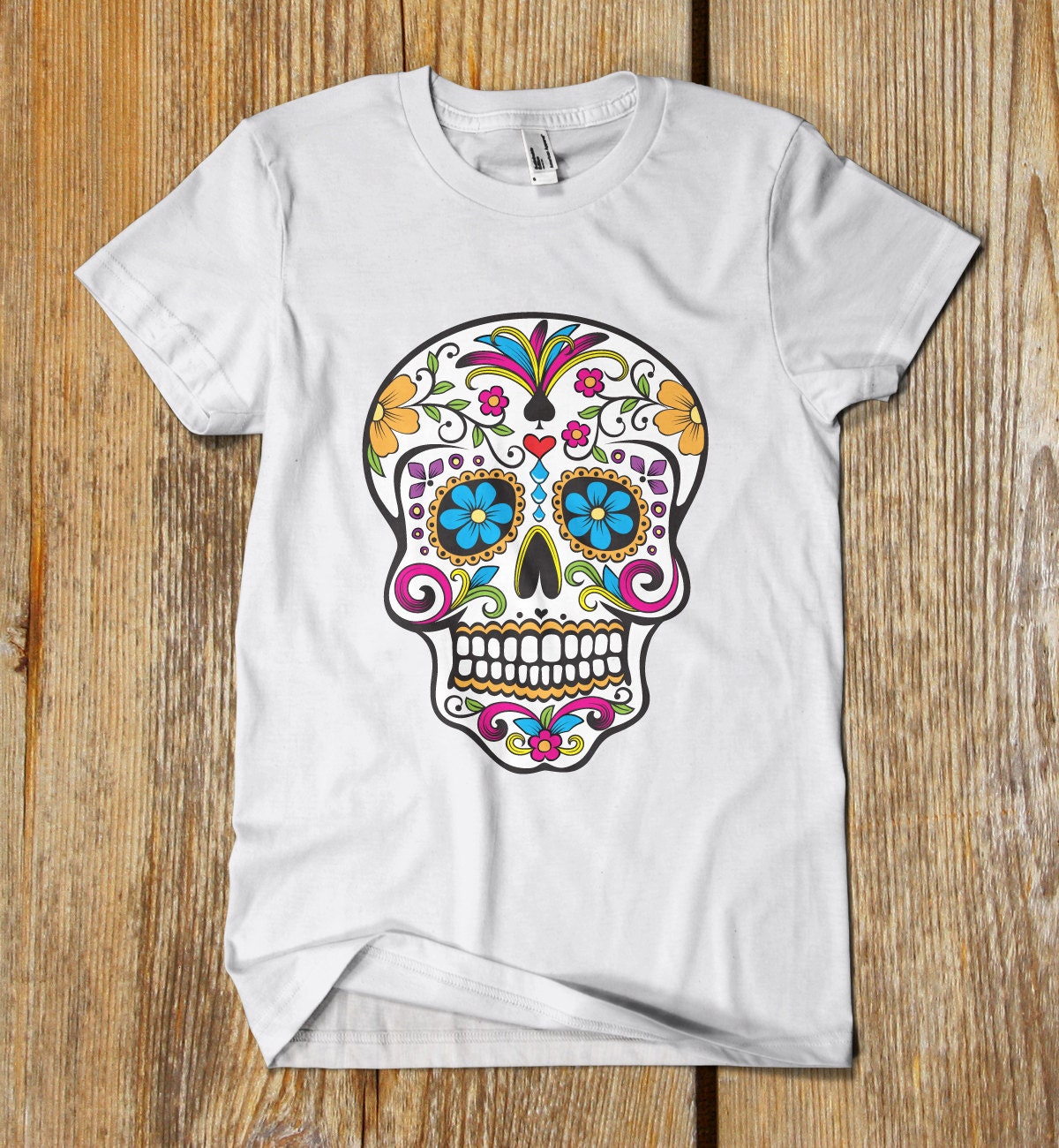 SUGAR SKULL t shirt. One of a kindChristmas gifts