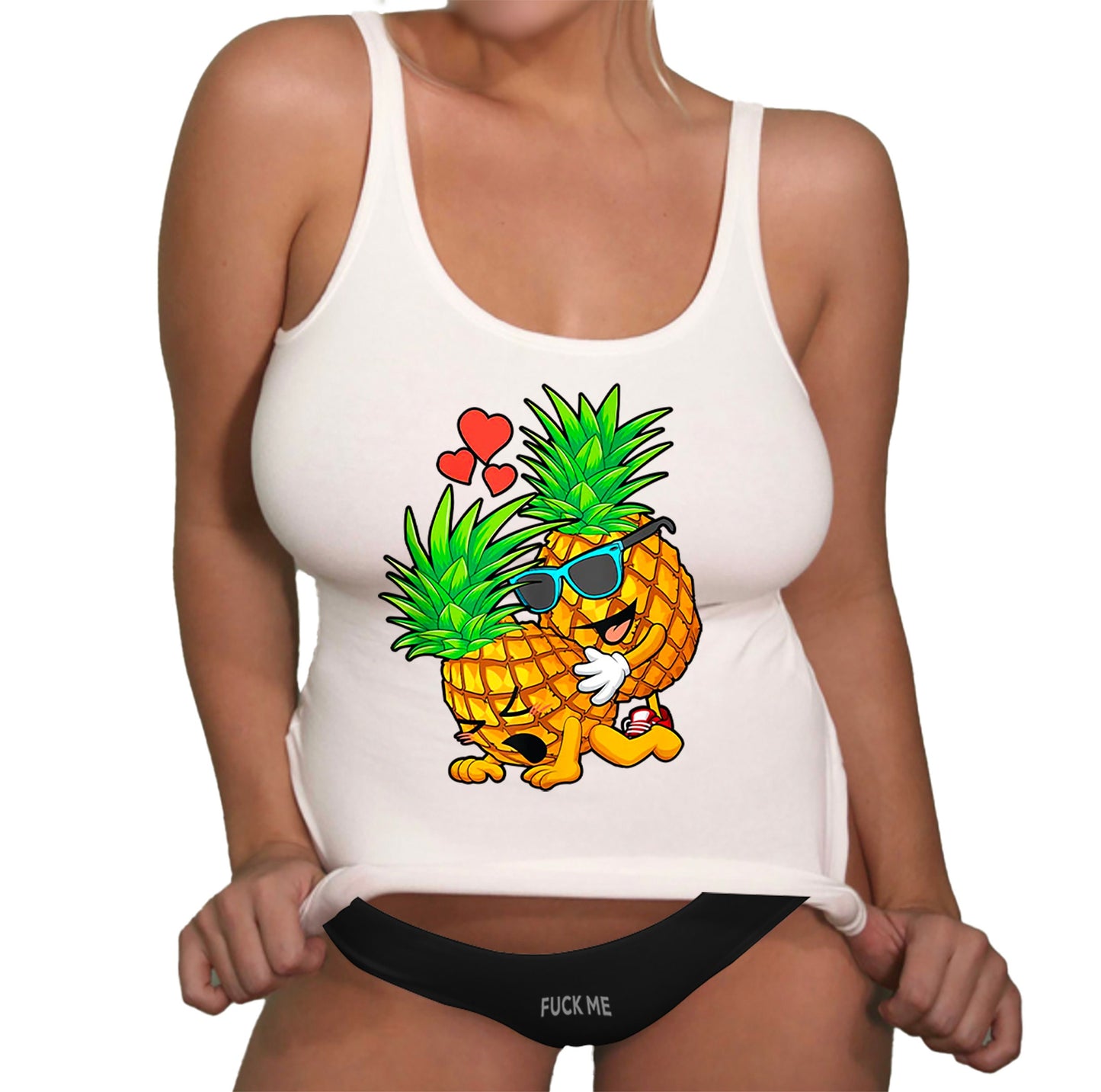 F*cking Upside Down Pineapple Tank Top Naughty Shirt