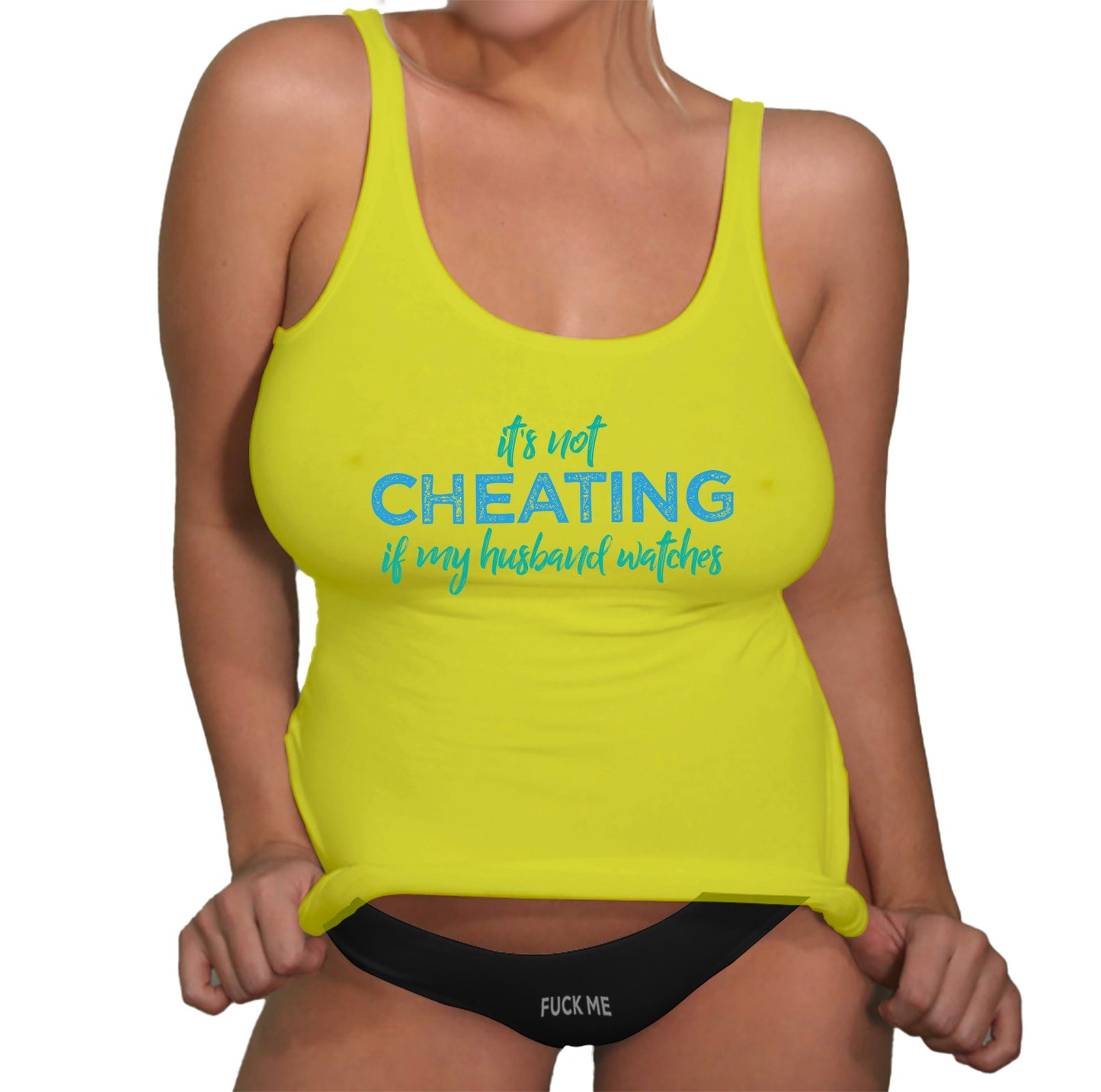 Not Cheating Swinger Upside Down Pineapple Tank Top