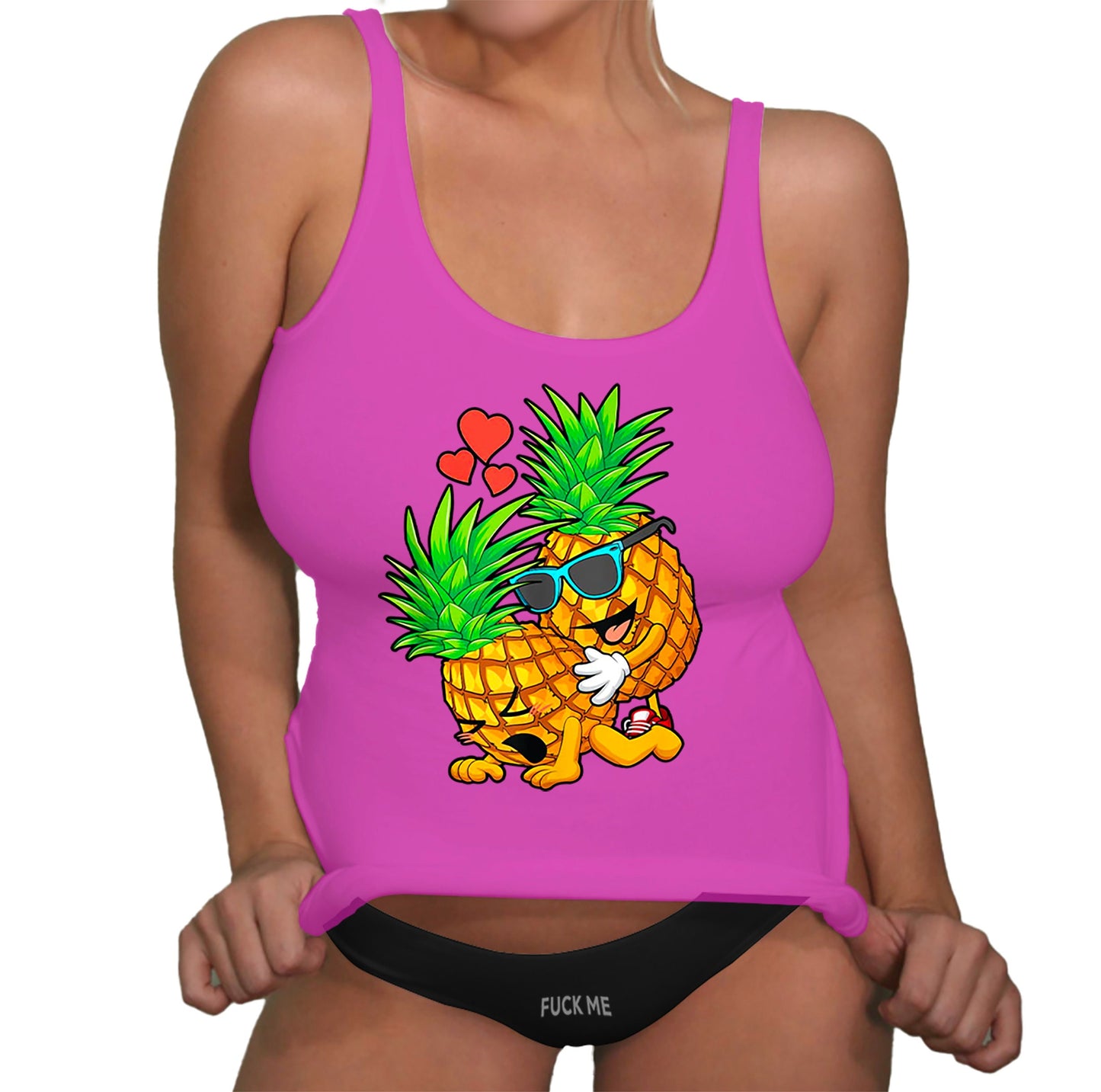 F*cking Upside Down Pineapple Tank Top Naughty Shirt