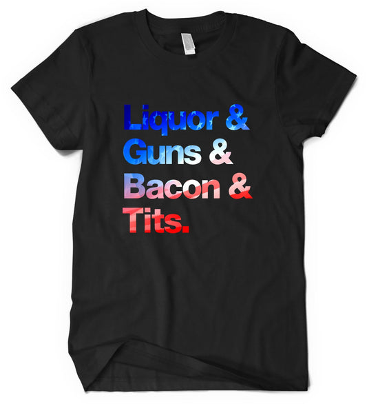 Liquor & Tits Merica Man T-shirt